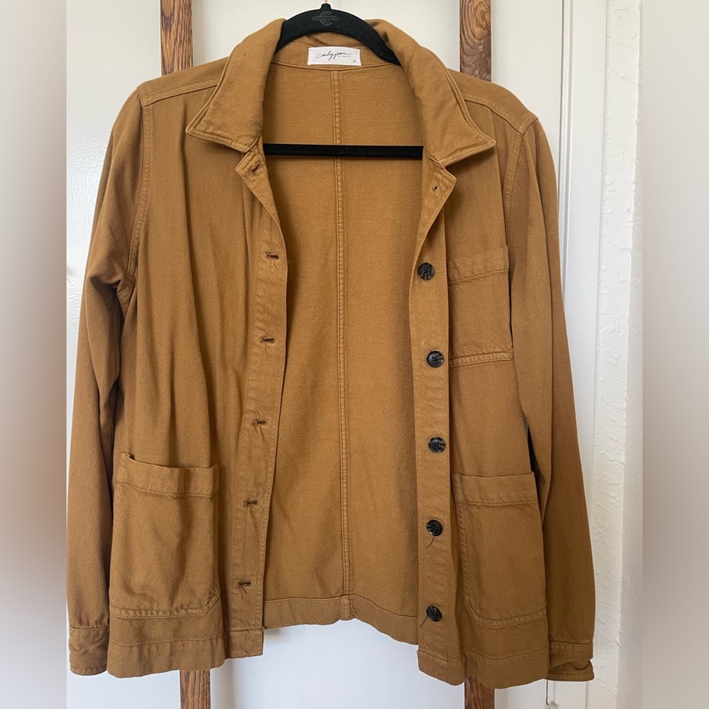Carly Jean Los Angeles - Button Down Shacket - Camel Color - Size M